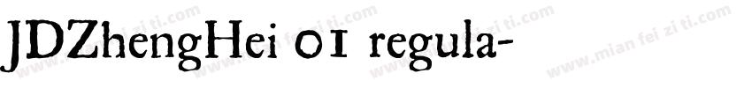 JDZhengHei 01 regula字体转换
